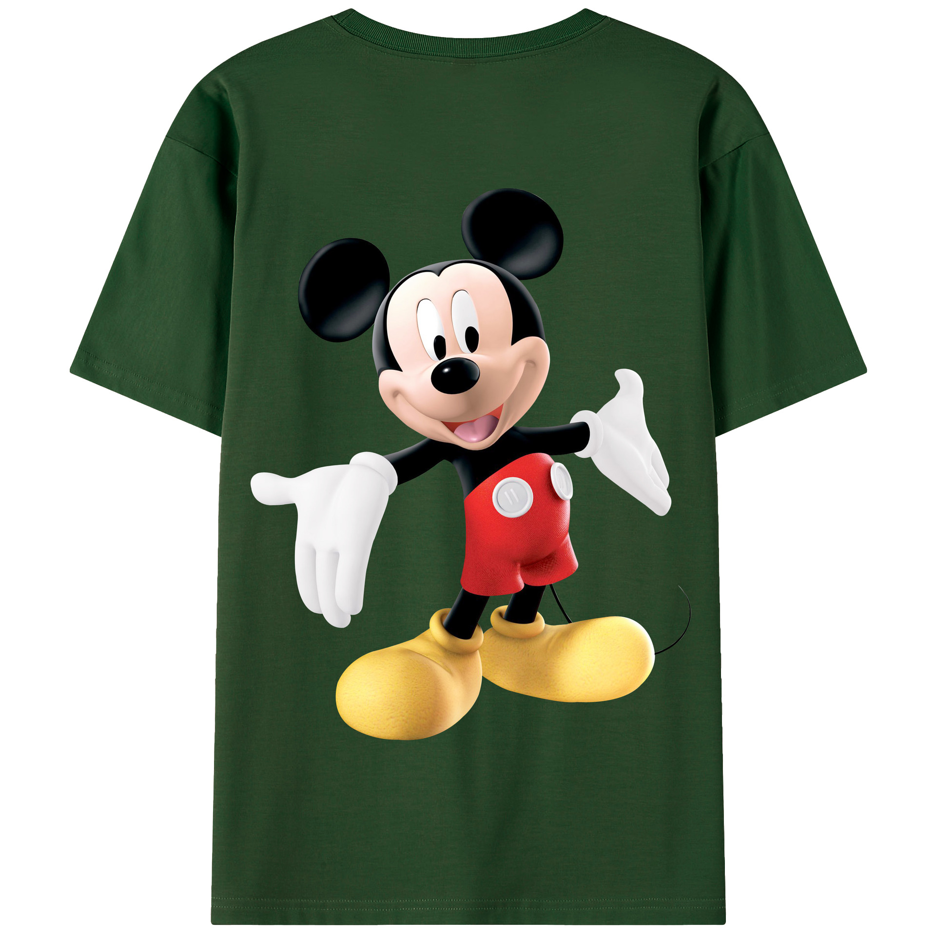 （画像用） ミッキーマウス Mickey Mouse 綿100％半袖Tシャツ（背面プリント）